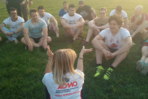 gli atleti della Rugby Udine incontrano i volontari dell'Admo